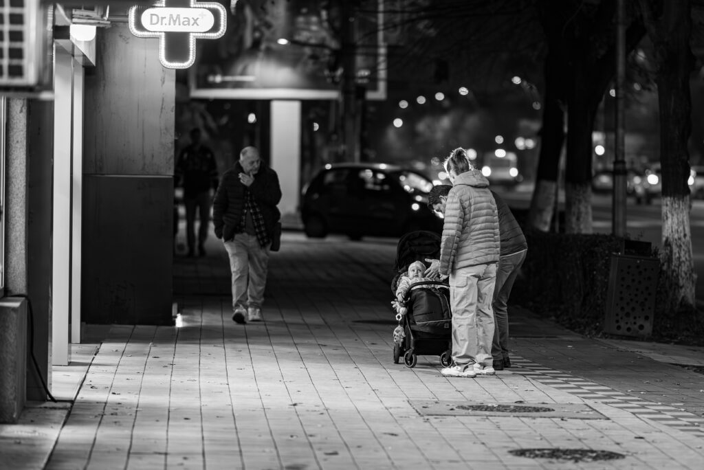 mental load of family life — parent caring for child at night